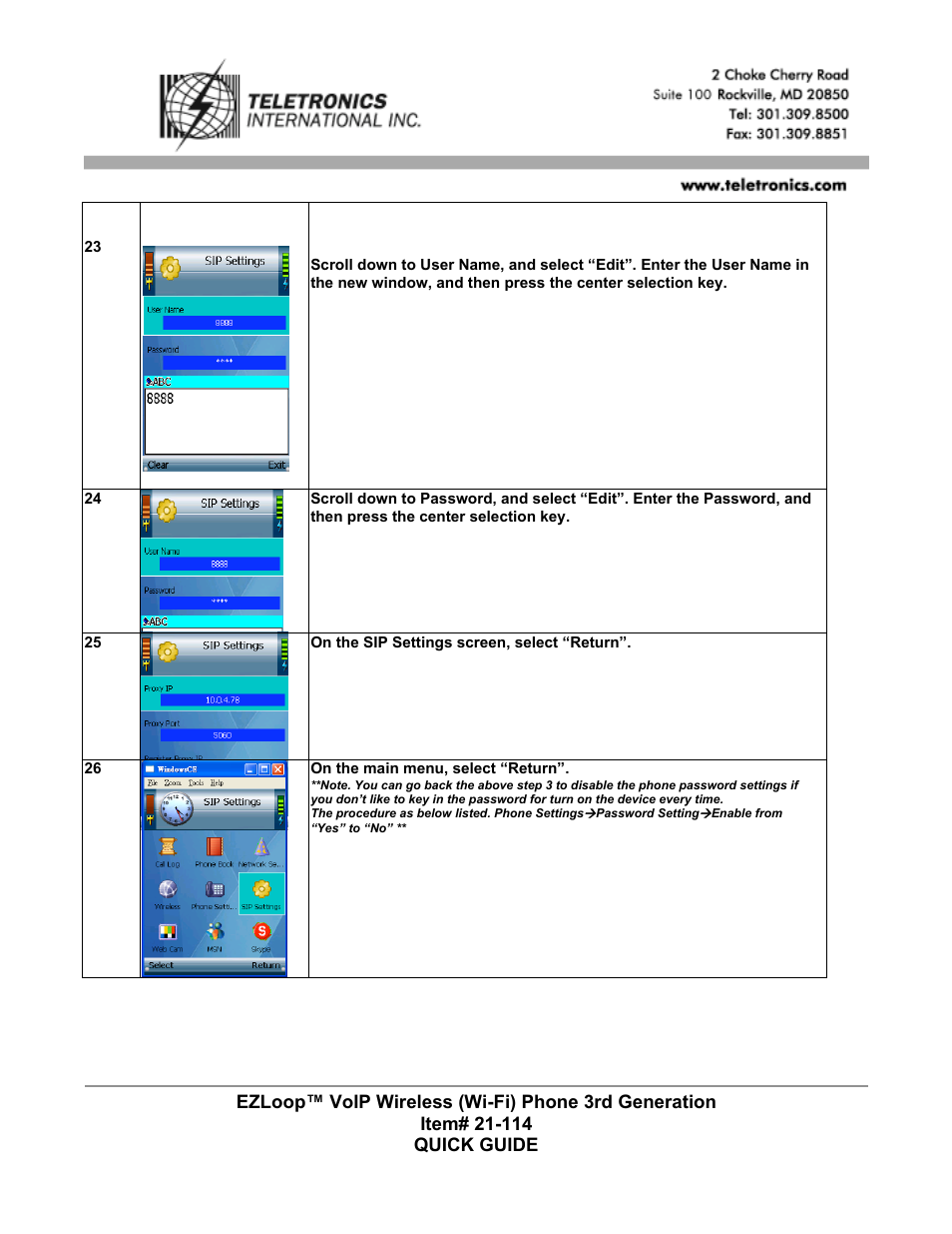 Teletronics Wi-Fi 3rdGen Quick Start User Manual | Page 7 / 7