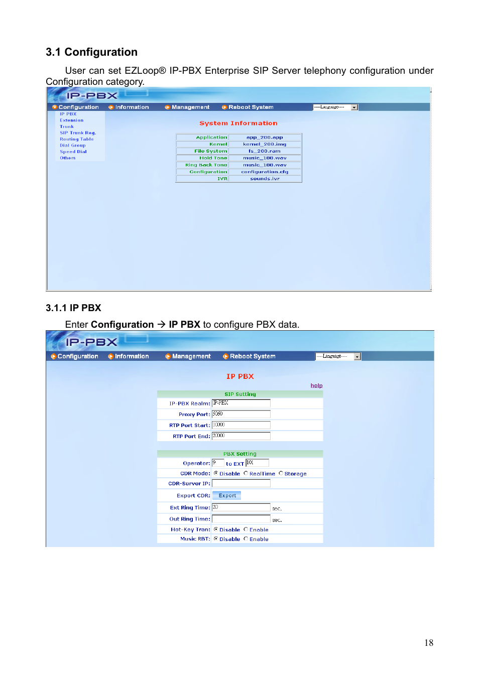 Teletronics IP-PBX Server User Manual | Page 18 / 84
