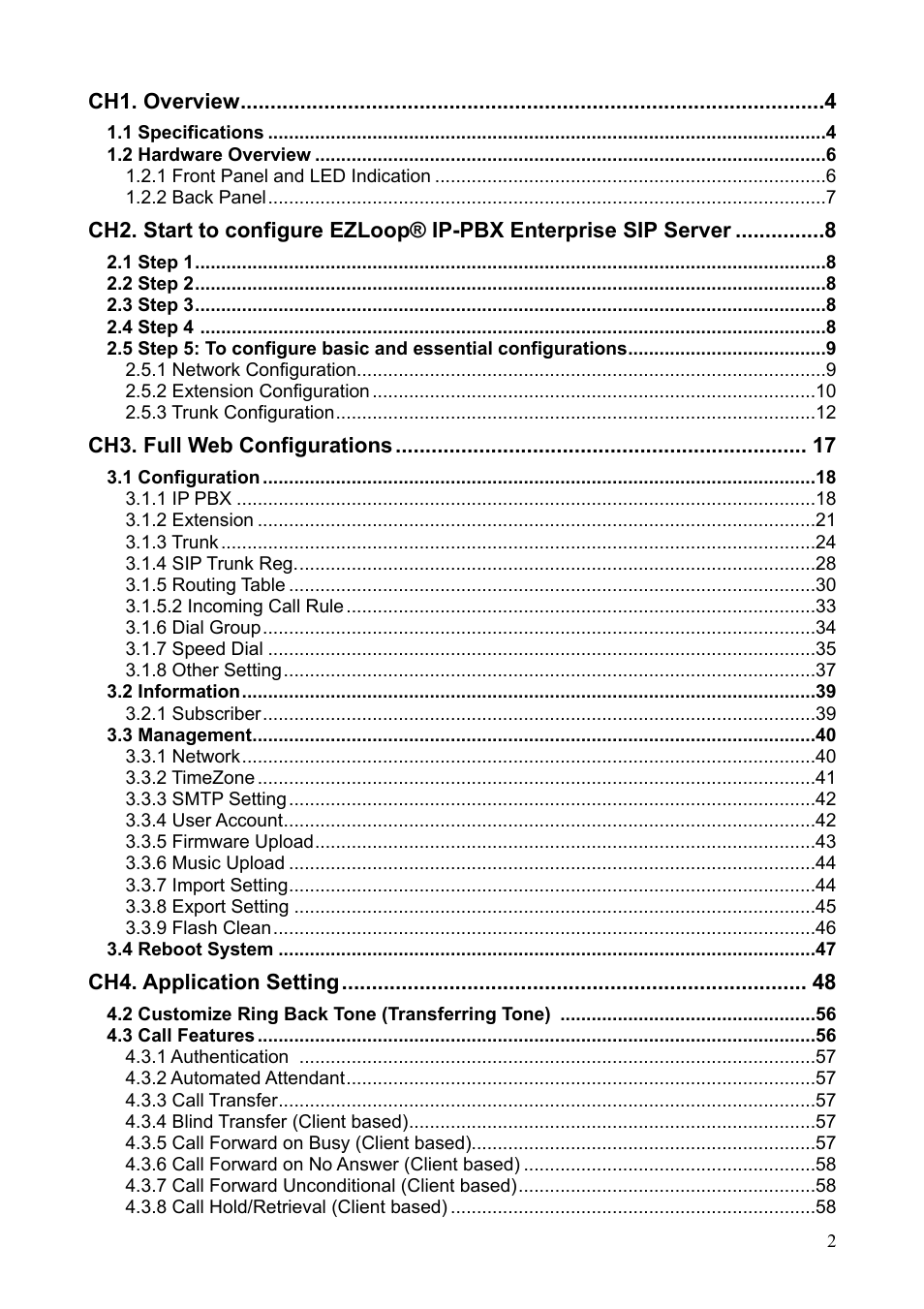 Teletronics IP-PBX Server User Manual | Page 2 / 84