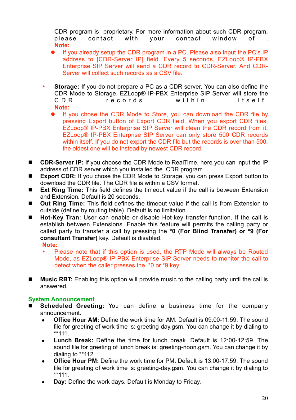 Teletronics IP-PBX Server User Manual | Page 20 / 84