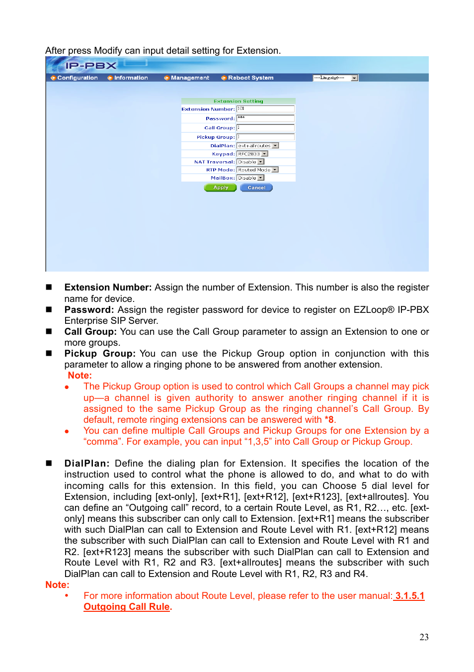 Teletronics IP-PBX Server User Manual | Page 23 / 84