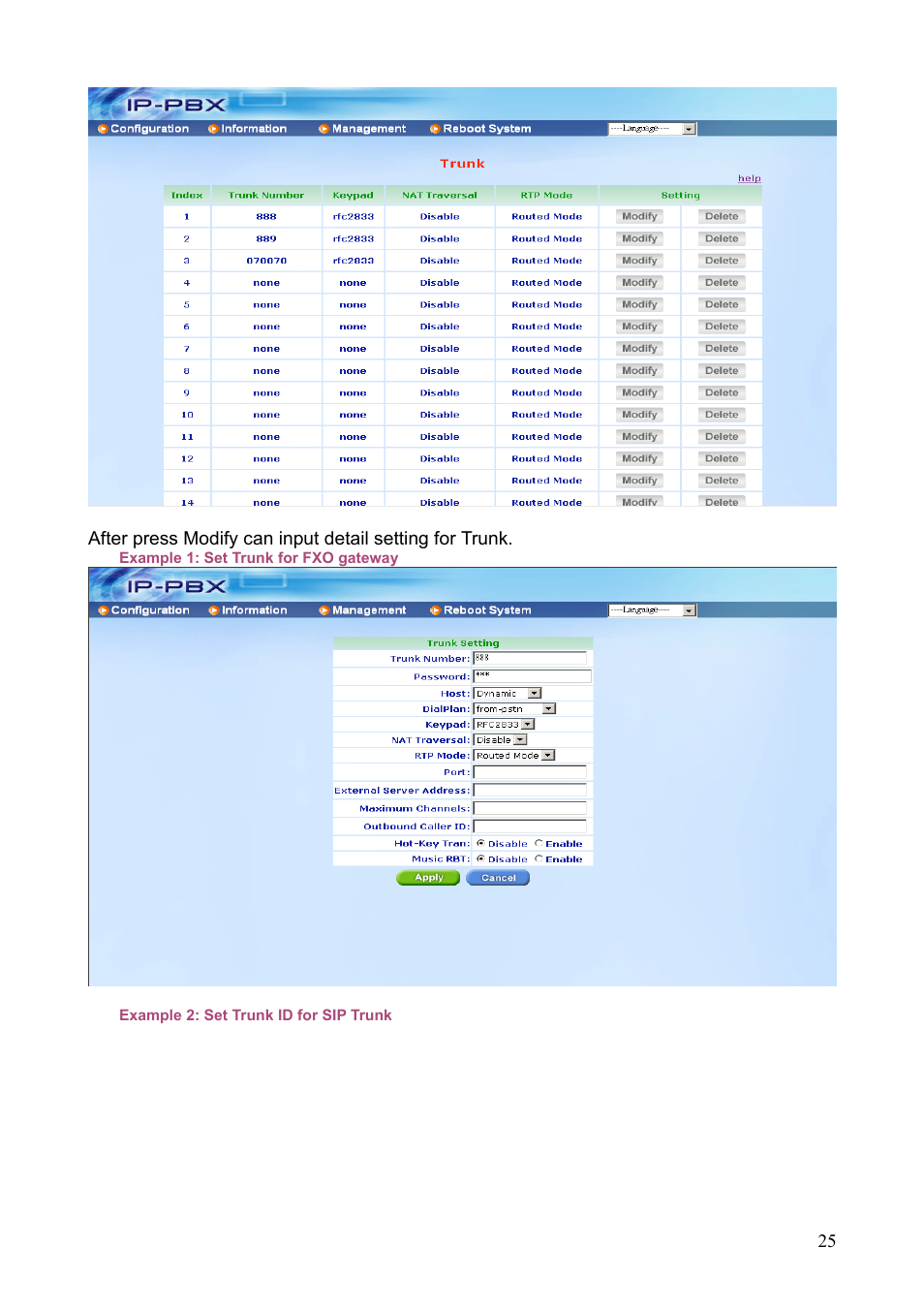 Teletronics IP-PBX Server User Manual | Page 25 / 84