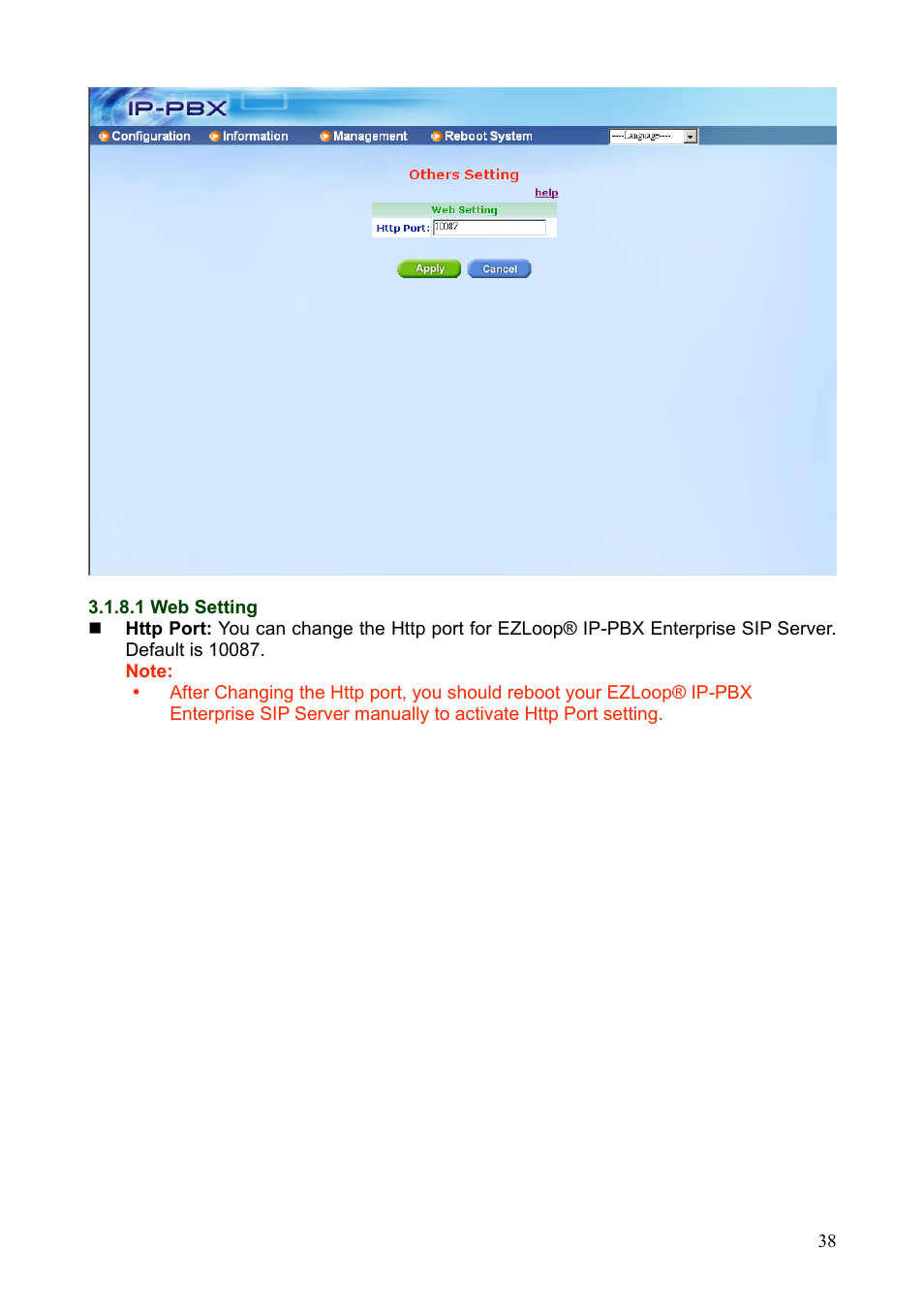 Teletronics IP-PBX Server User Manual | Page 38 / 84