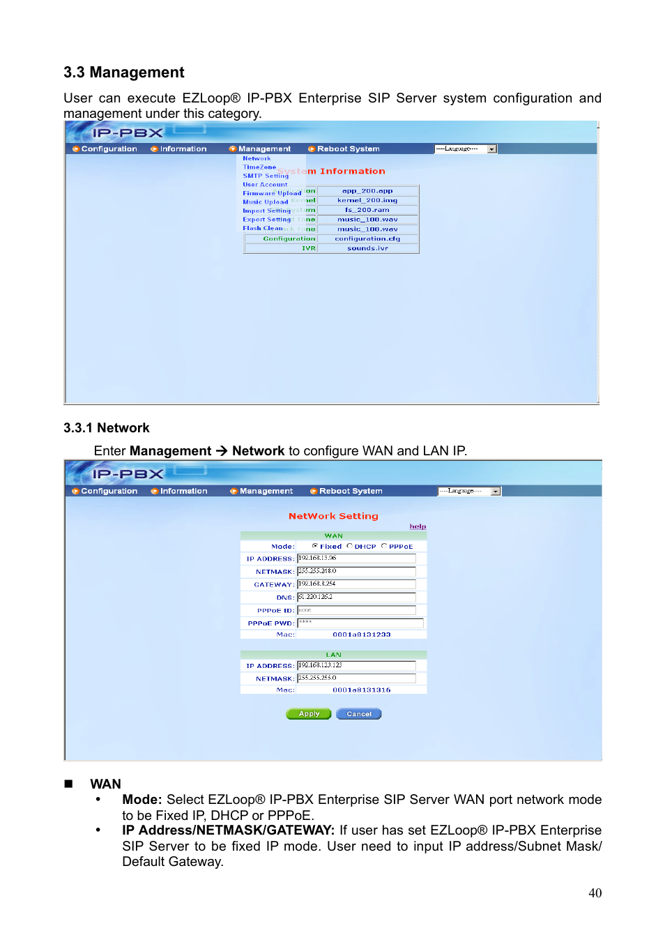 Teletronics IP-PBX Server User Manual | Page 40 / 84