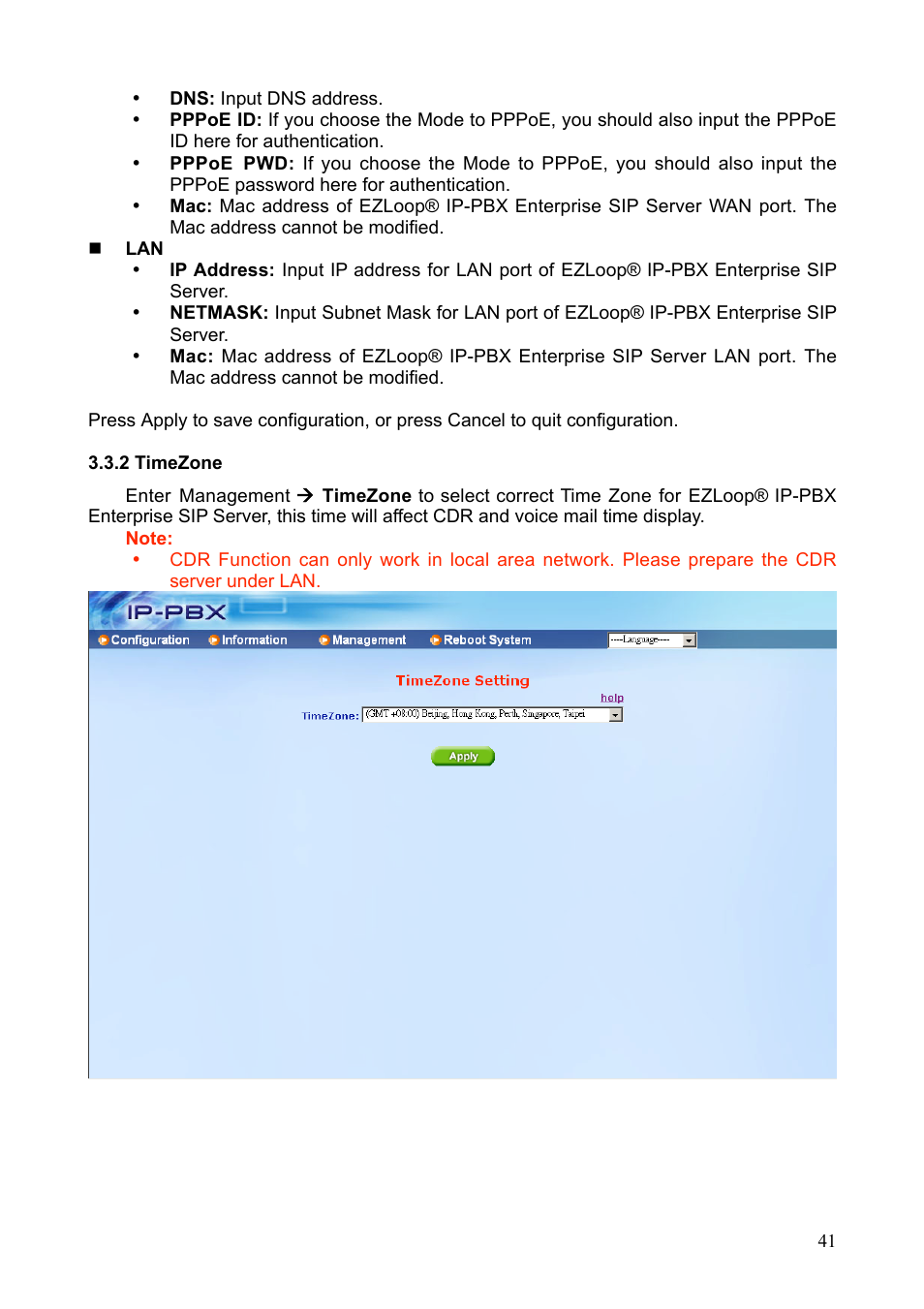 Teletronics IP-PBX Server User Manual | Page 41 / 84