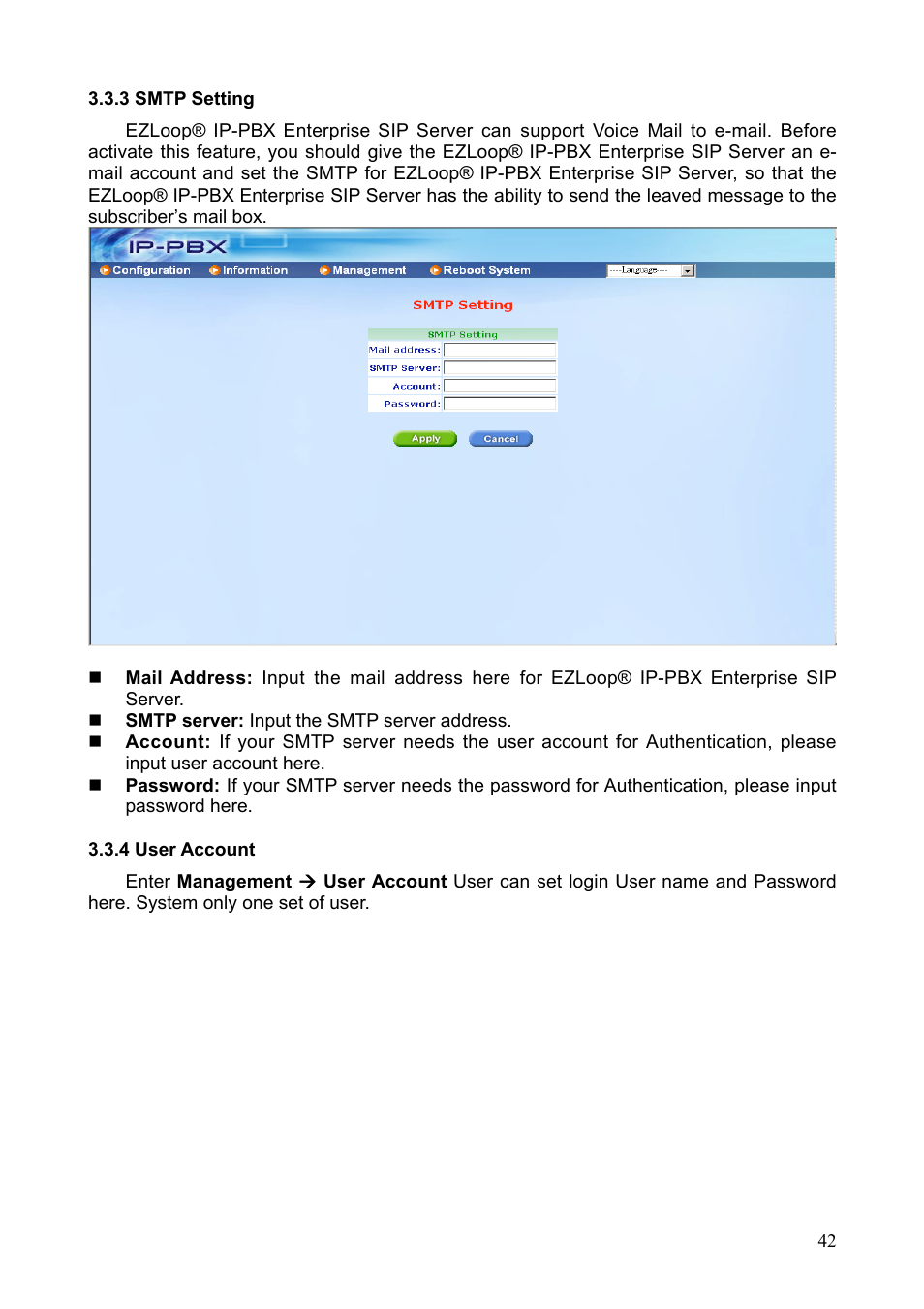 Teletronics IP-PBX Server User Manual | Page 42 / 84