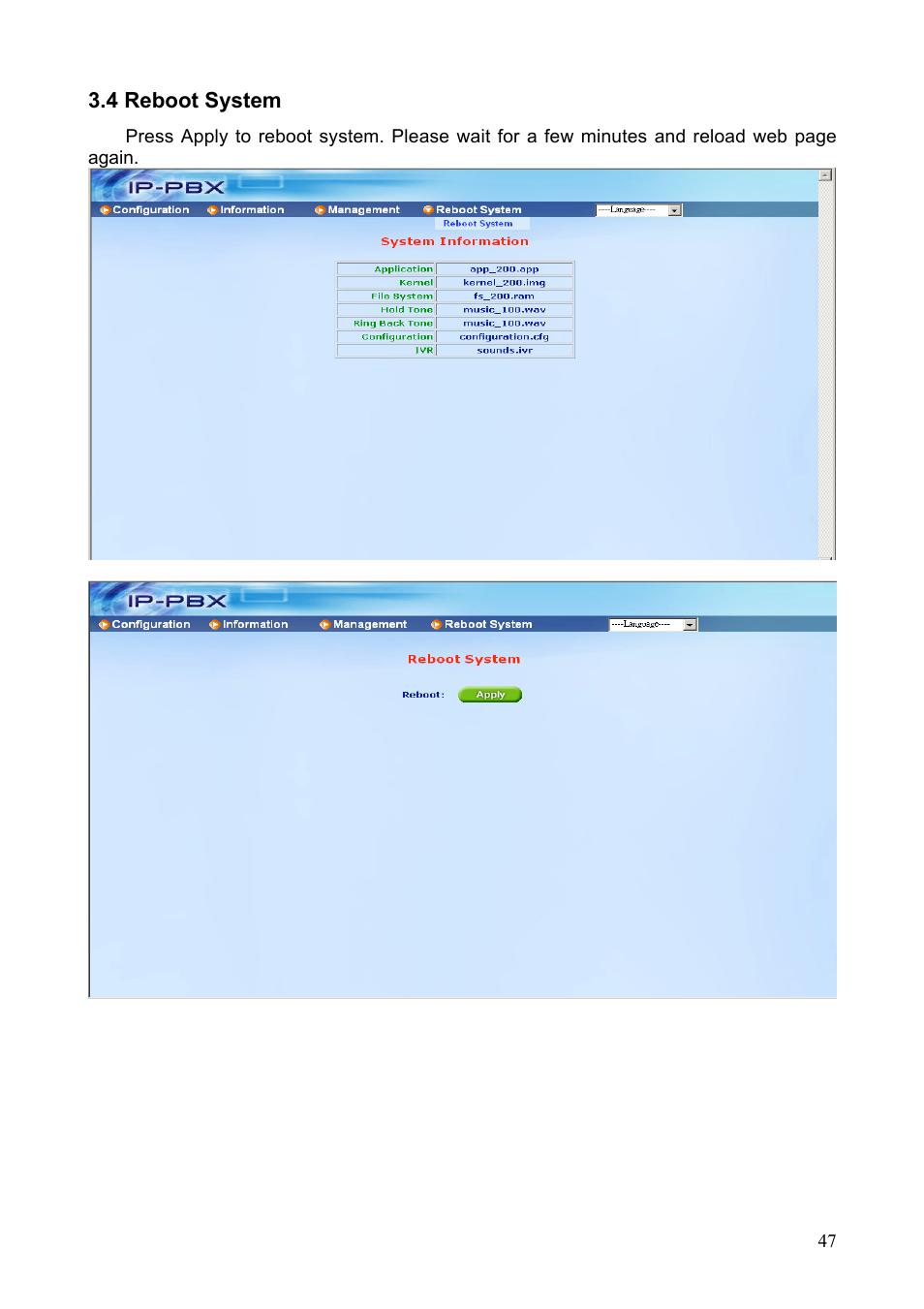 Teletronics IP-PBX Server User Manual | Page 47 / 84