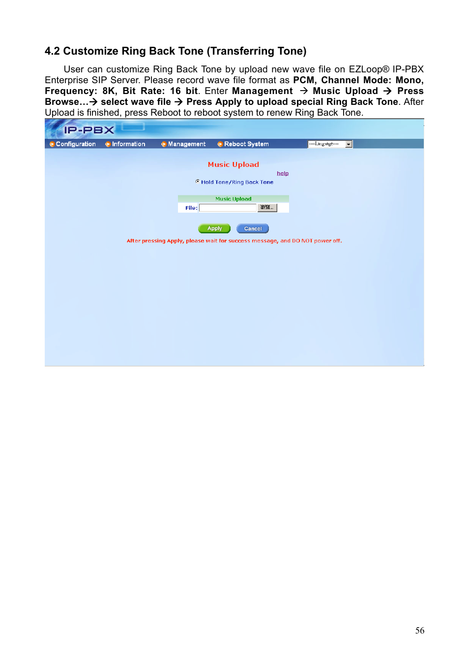 Teletronics IP-PBX Server User Manual | Page 56 / 84