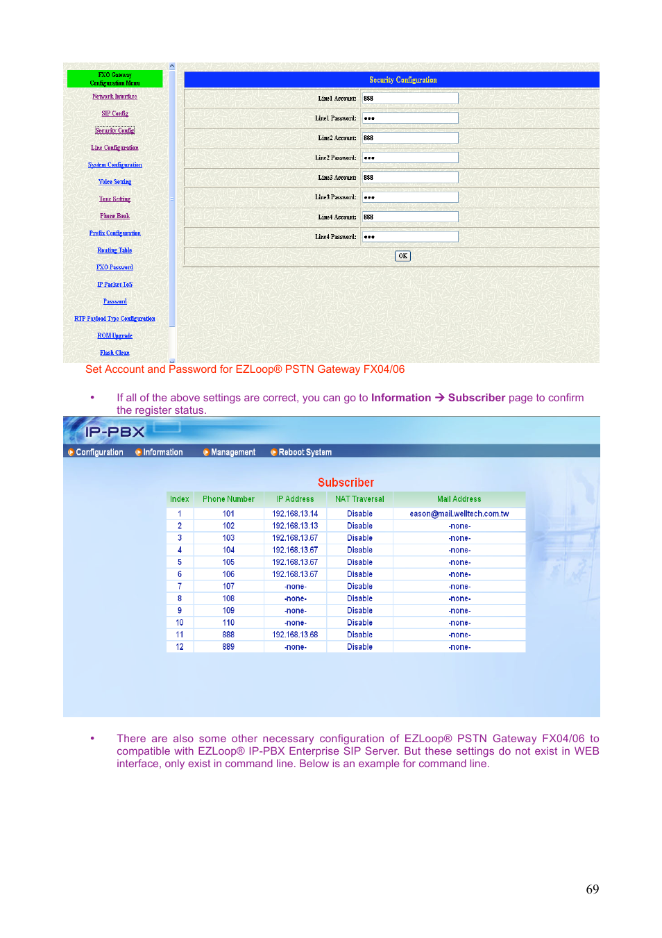 Teletronics IP-PBX Server User Manual | Page 69 / 84