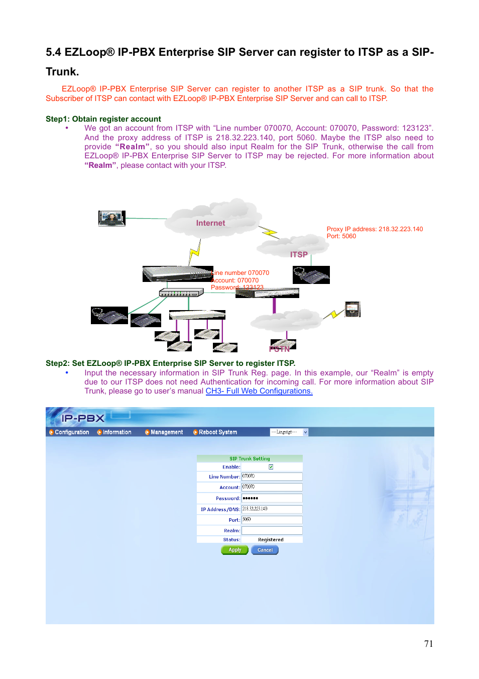 Teletronics IP-PBX Server User Manual | Page 71 / 84