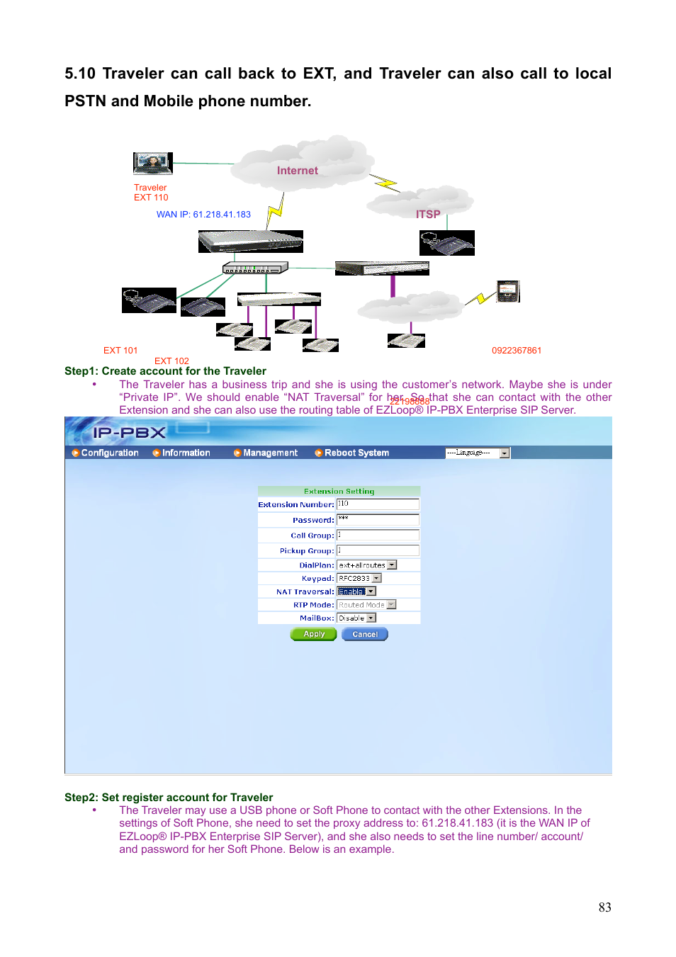 Teletronics IP-PBX Server User Manual | Page 83 / 84