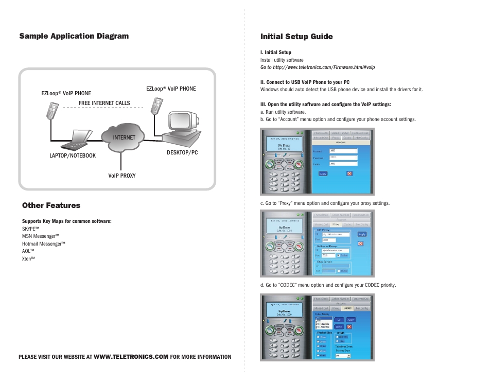 Teletronics USB VoIP Phone User Manual | Page 2 / 2