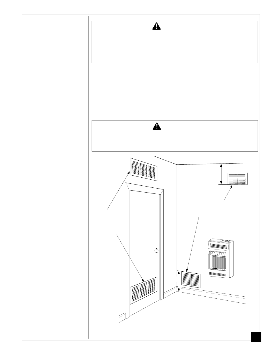 Air for combustion and ventilation, Warning | Desa Tech CGN10TL User Manual | Page 7 / 32