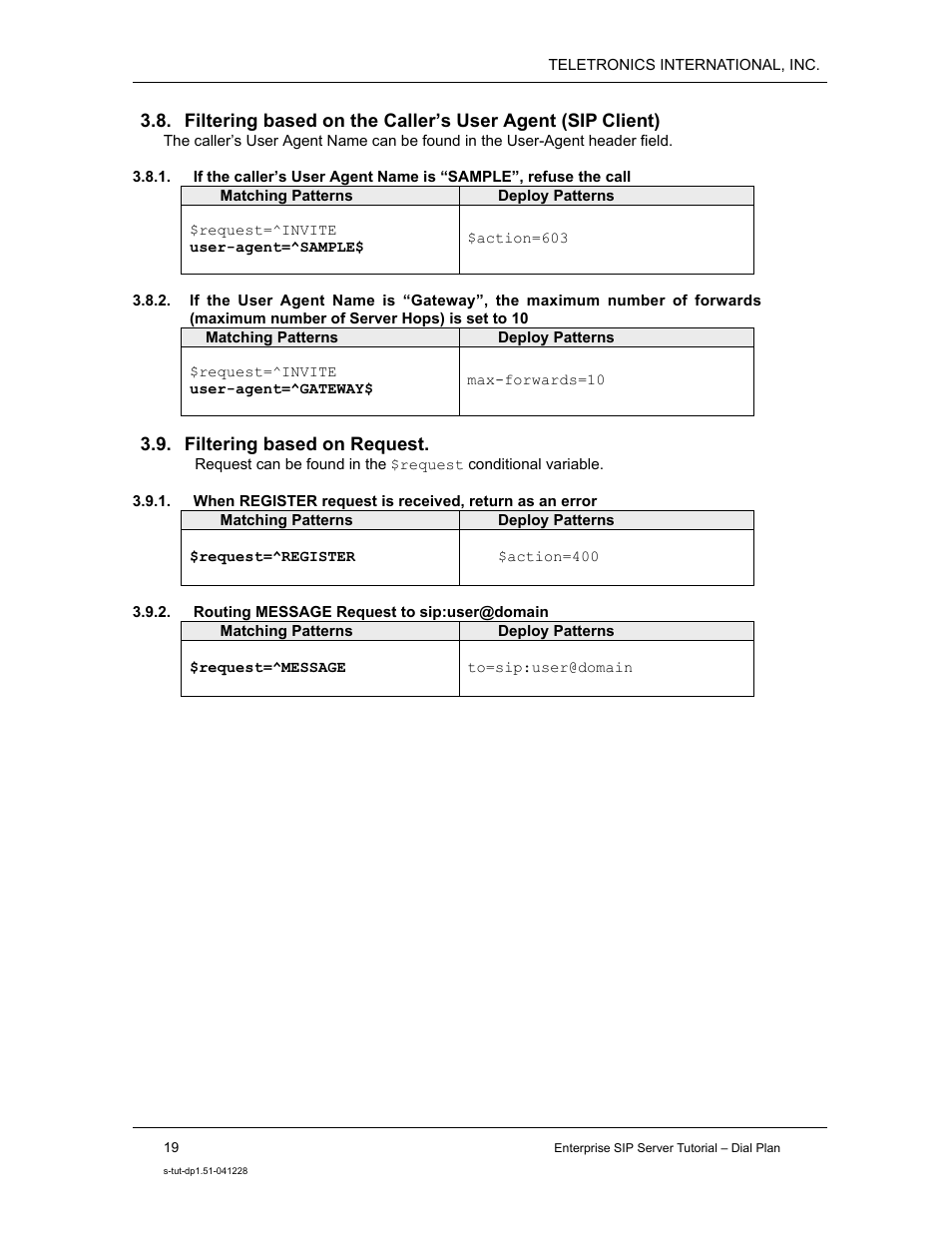 Teletronics Enterprise SIP Server User Manual | Page 20 / 38