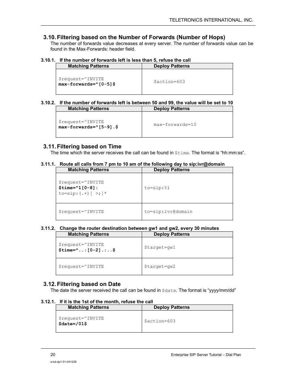 Teletronics Enterprise SIP Server User Manual | Page 21 / 38