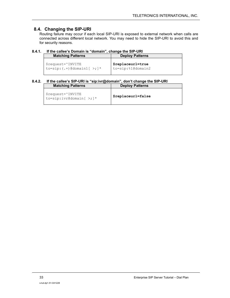 Teletronics Enterprise SIP Server User Manual | Page 34 / 38