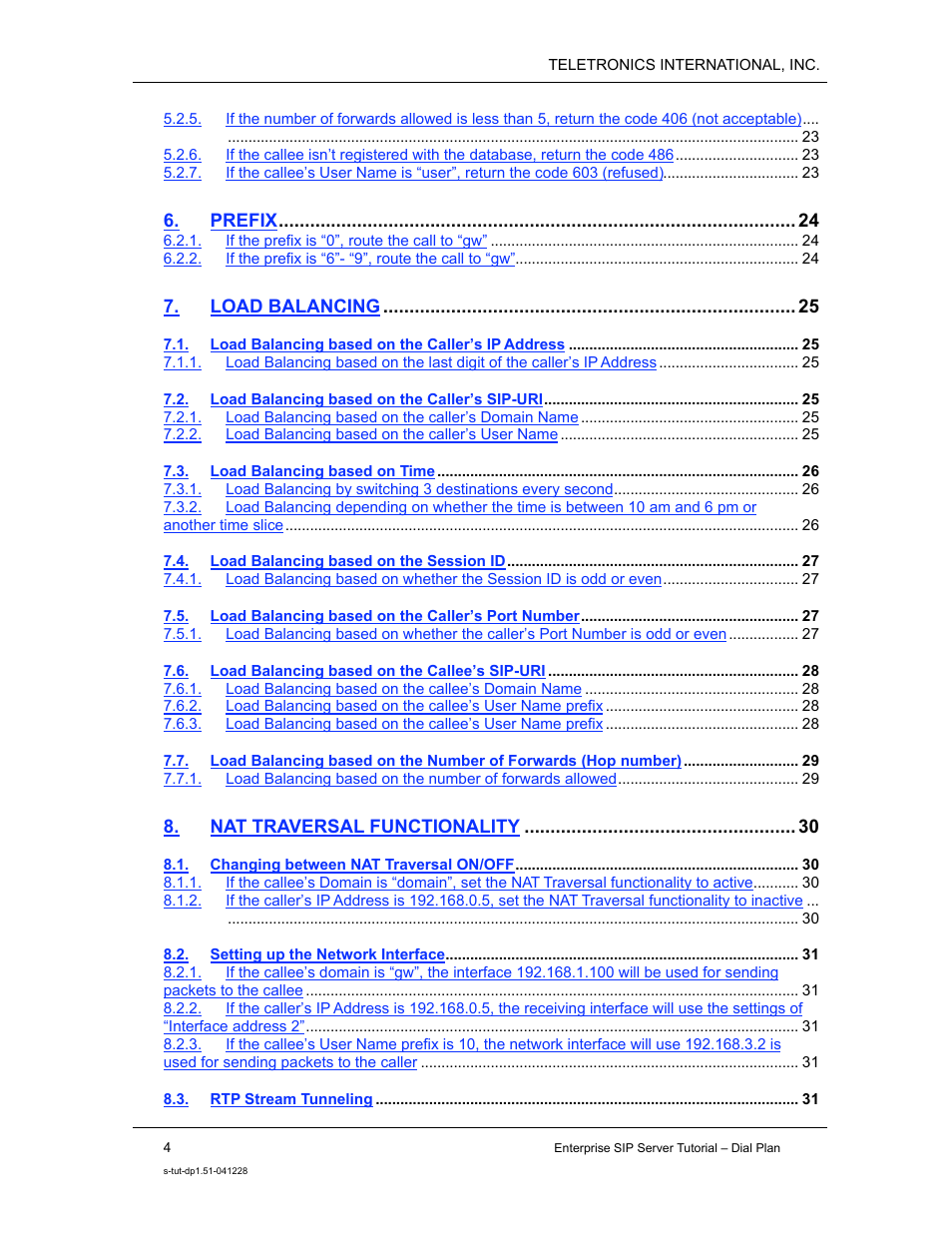 Teletronics Enterprise SIP Server User Manual | Page 5 / 38