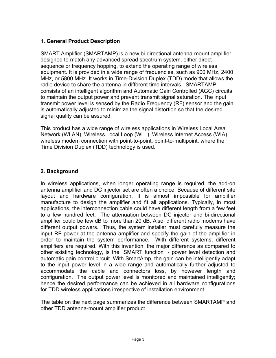 Teletronics 2.4GHz 1 Watt SmartAmp User Manual | Page 4 / 13