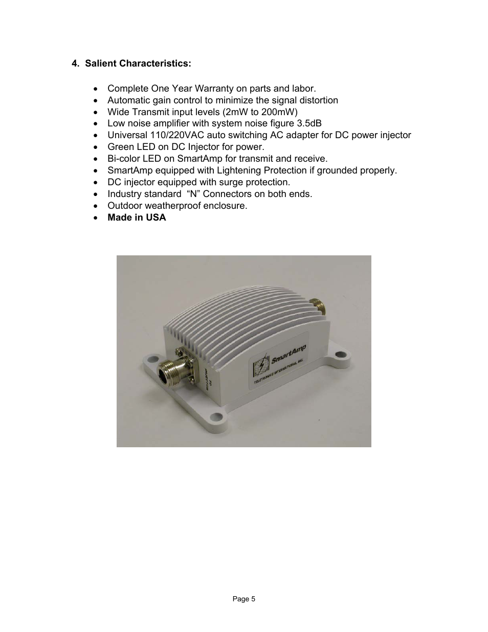 Teletronics 2.4GHz 1 Watt SmartAmp User Manual | Page 6 / 13