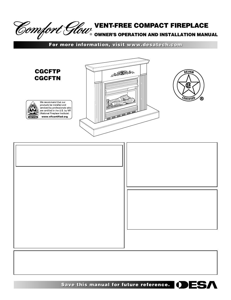 Desa Tech CGCFTN User Manual | 30 pages