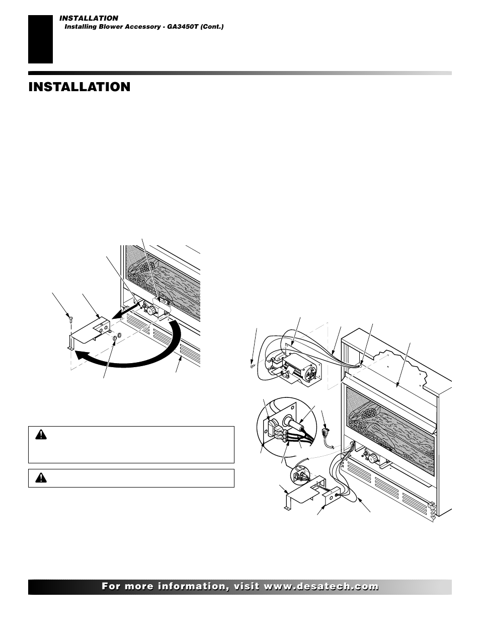 Installation, Continued | Desa Tech CGCFTN User Manual | Page 12 / 30