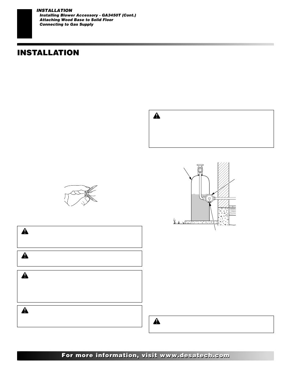 Installation, Continued | Desa Tech CGCFTN User Manual | Page 14 / 30