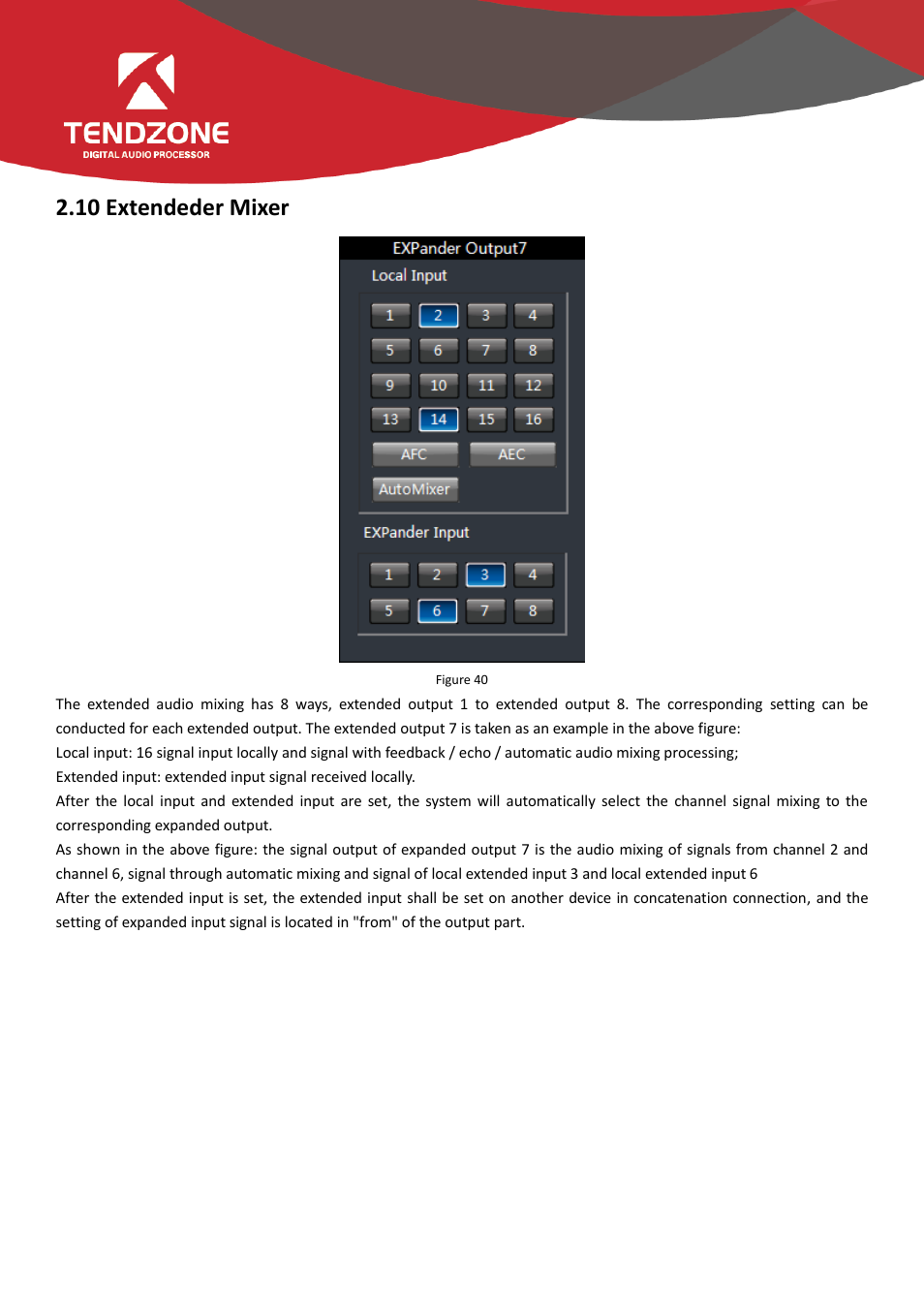 10 extendeder mixer | Tendzone TYCHO T 1212/CA User Manual | Page 43 / 52