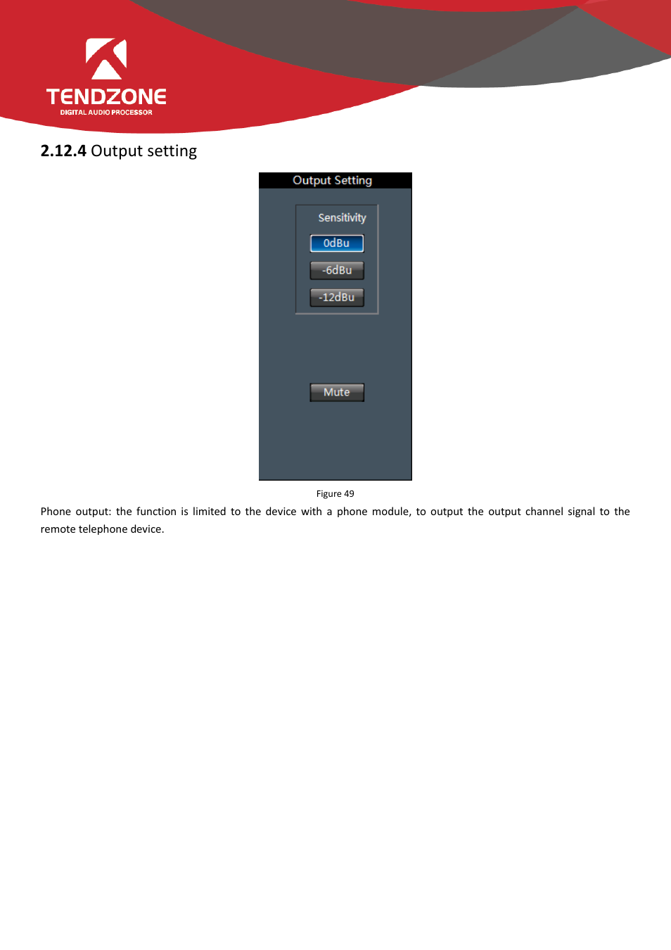 4 output setting | Tendzone TYCHO T 1212/CA User Manual | Page 51 / 52