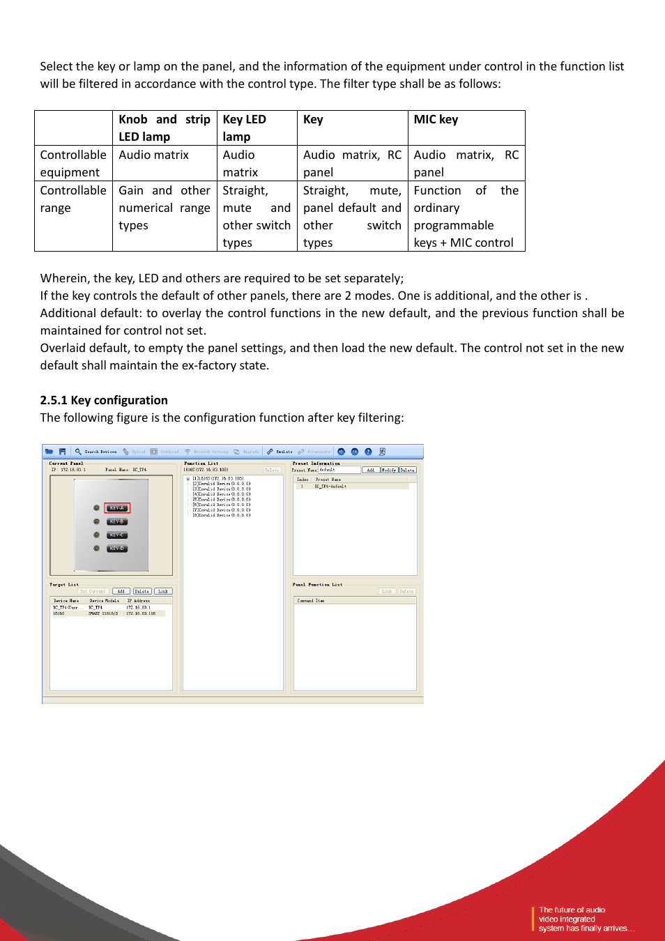 1 key configuration | Tendzone RC External Wall Control Panel User Manual | Page 10 / 20