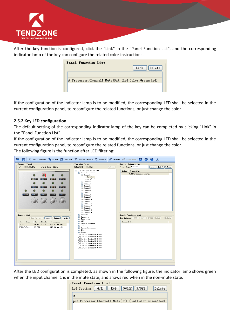 2 key led configuration | Tendzone RC External Wall Control Panel User Manual | Page 11 / 20