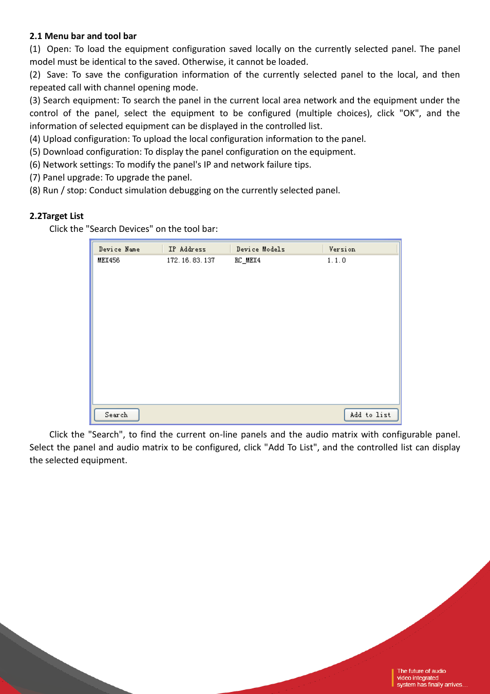 1 menu bar and tool bar 2.2target list | Tendzone RC External Wall Control Panel User Manual | Page 6 / 20