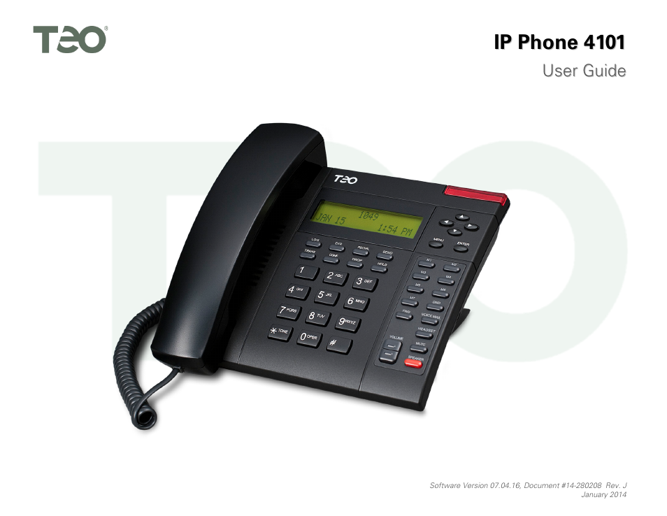 Teo IP Phone 4101 User Manual | 30 pages