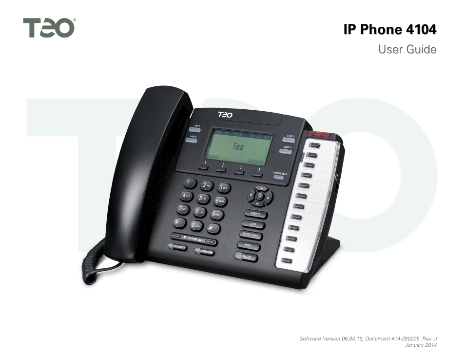 Teo IP Phone 4104 User Manual | 32 pages
