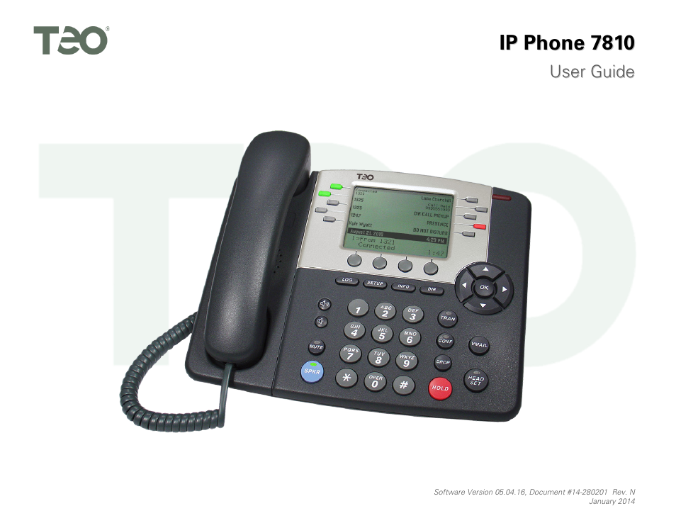 Teo IP Phone 7810 User Manual | 40 pages