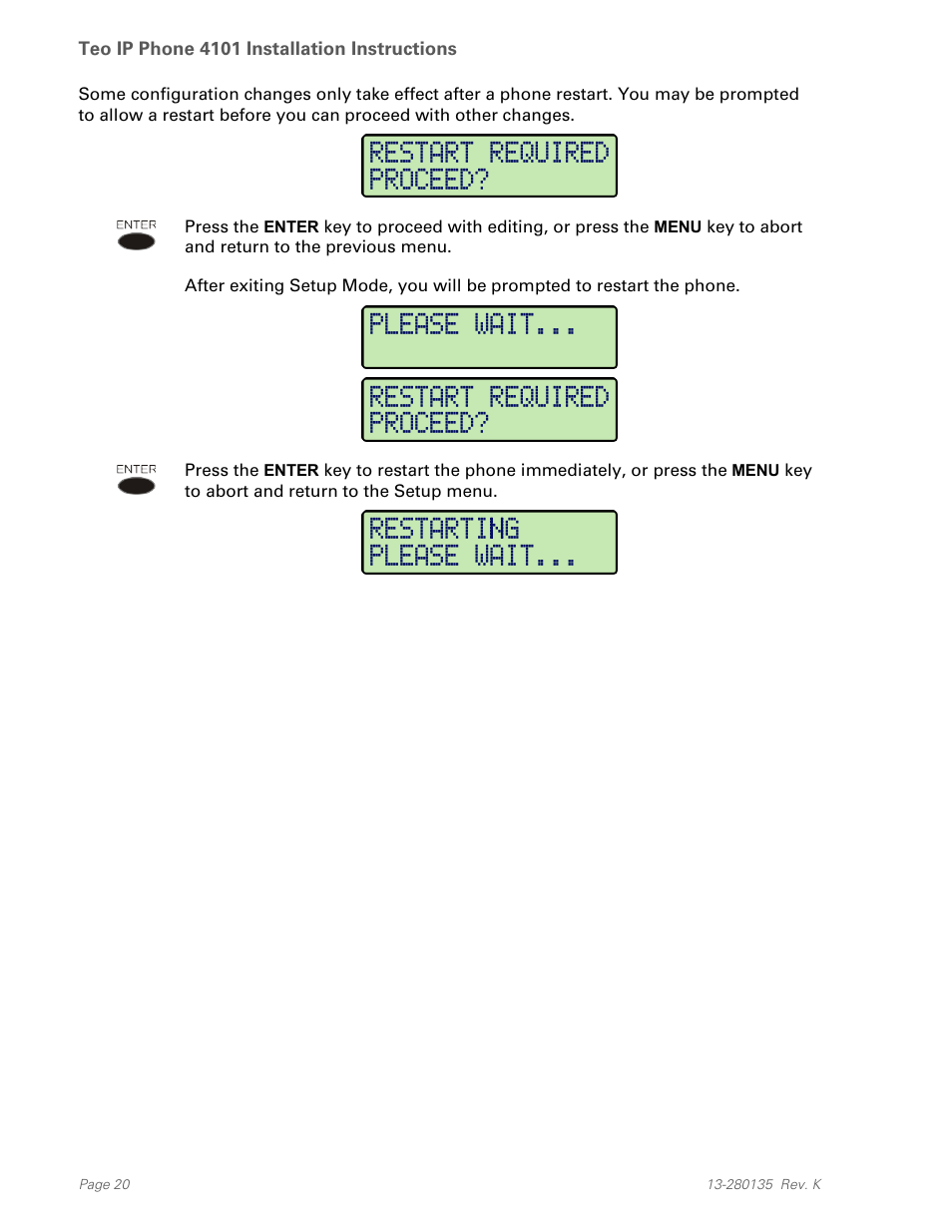 Teo IP Phone 4101 Installation User Manual | Page 20 / 72