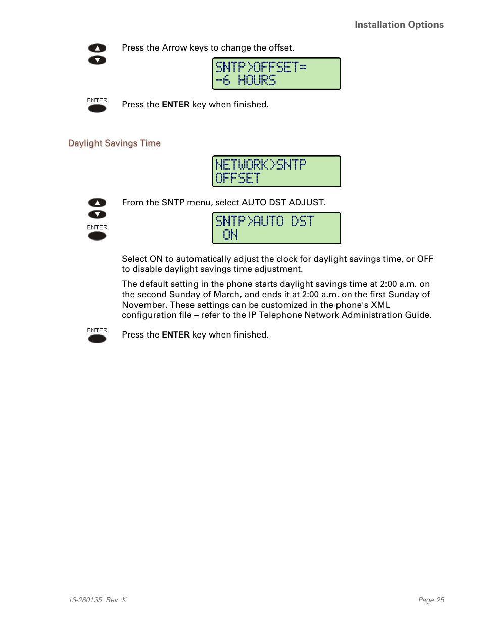 Daylight savings time | Teo IP Phone 4101 Installation User Manual | Page 25 / 72