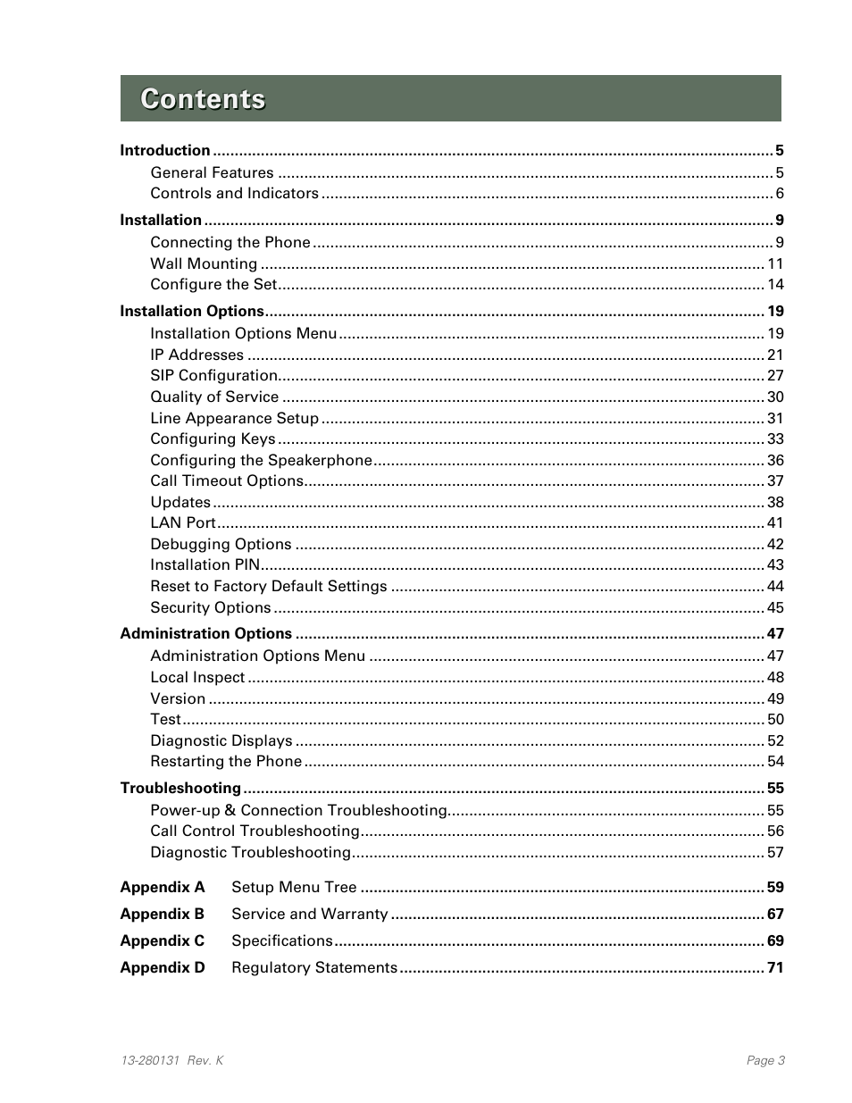 Teo IP Phone 4101 Installation User Manual | Page 3 / 72