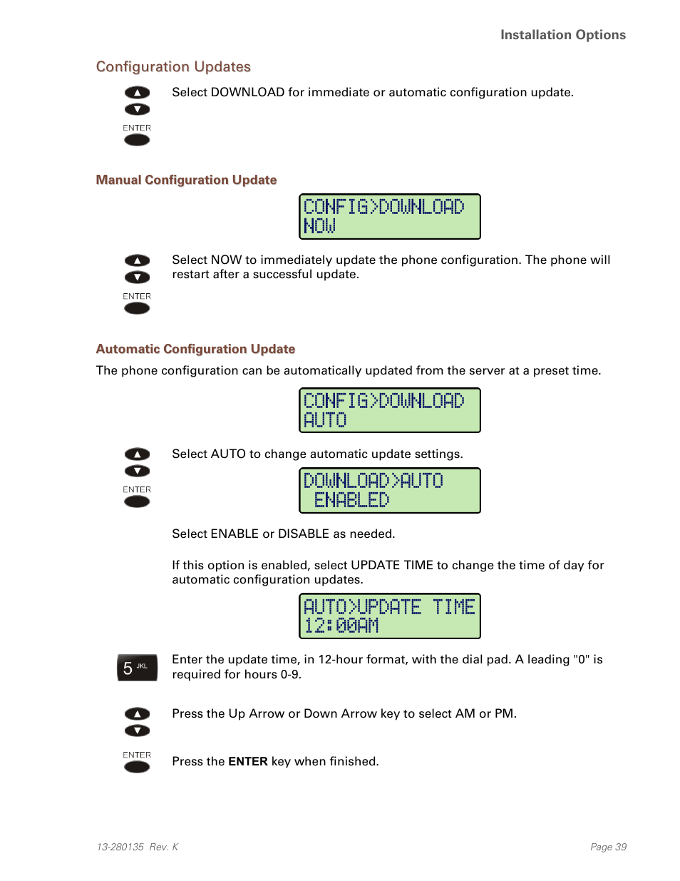 Configuration updates, Manual configuration update, Automatic configuration update | Teo IP Phone 4101 Installation User Manual | Page 39 / 72