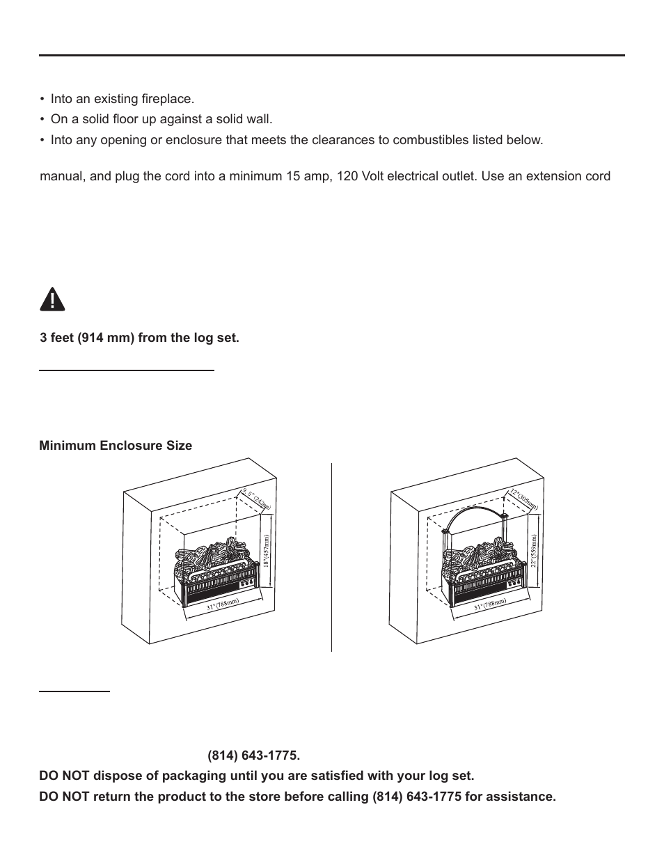 Warning | Desa Tech ELCG 347 User Manual | Page 8 / 16