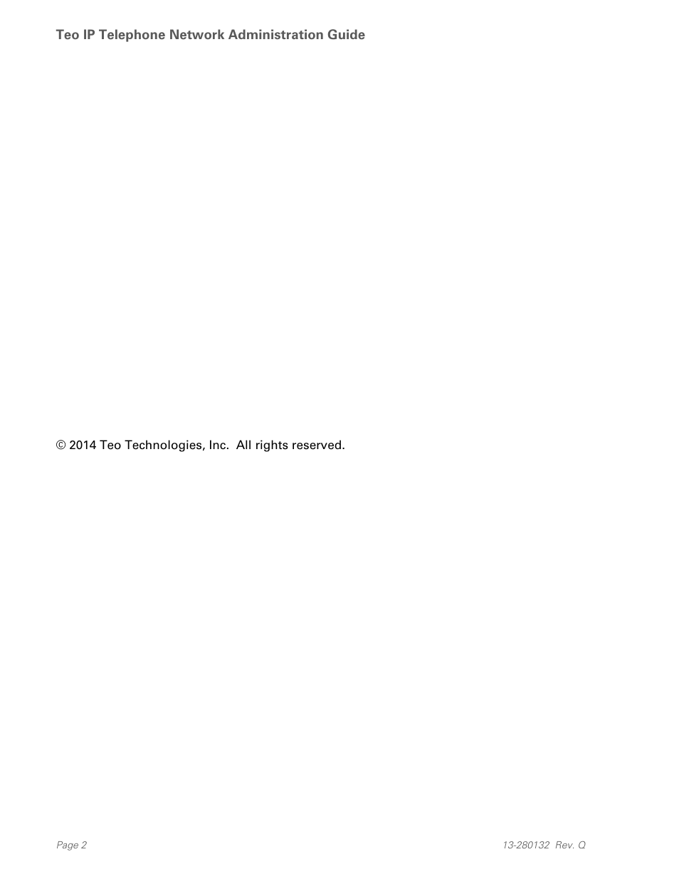 Teo IPTelephone Network User Manual | Page 2 / 86