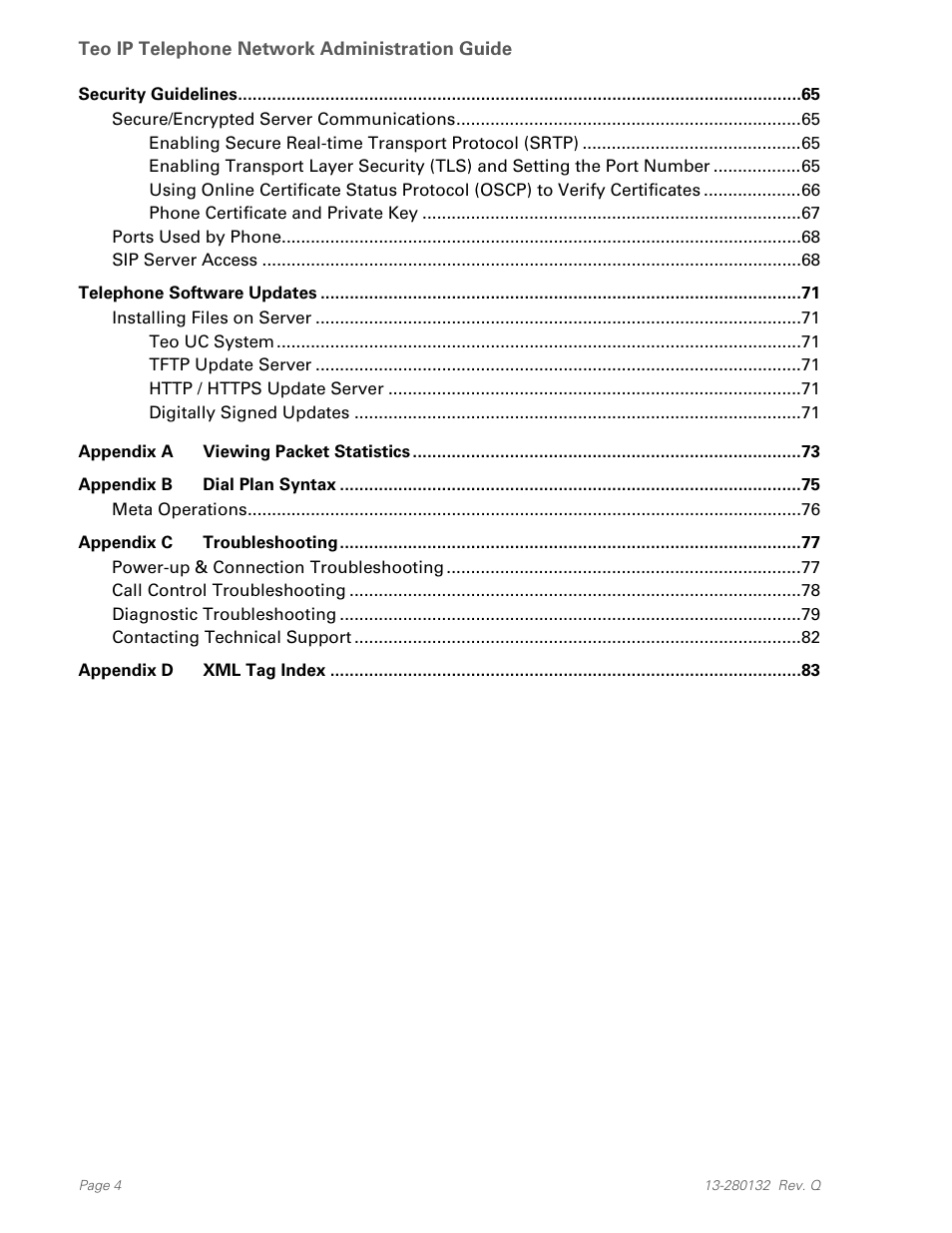 Teo IPTelephone Network User Manual | Page 4 / 86