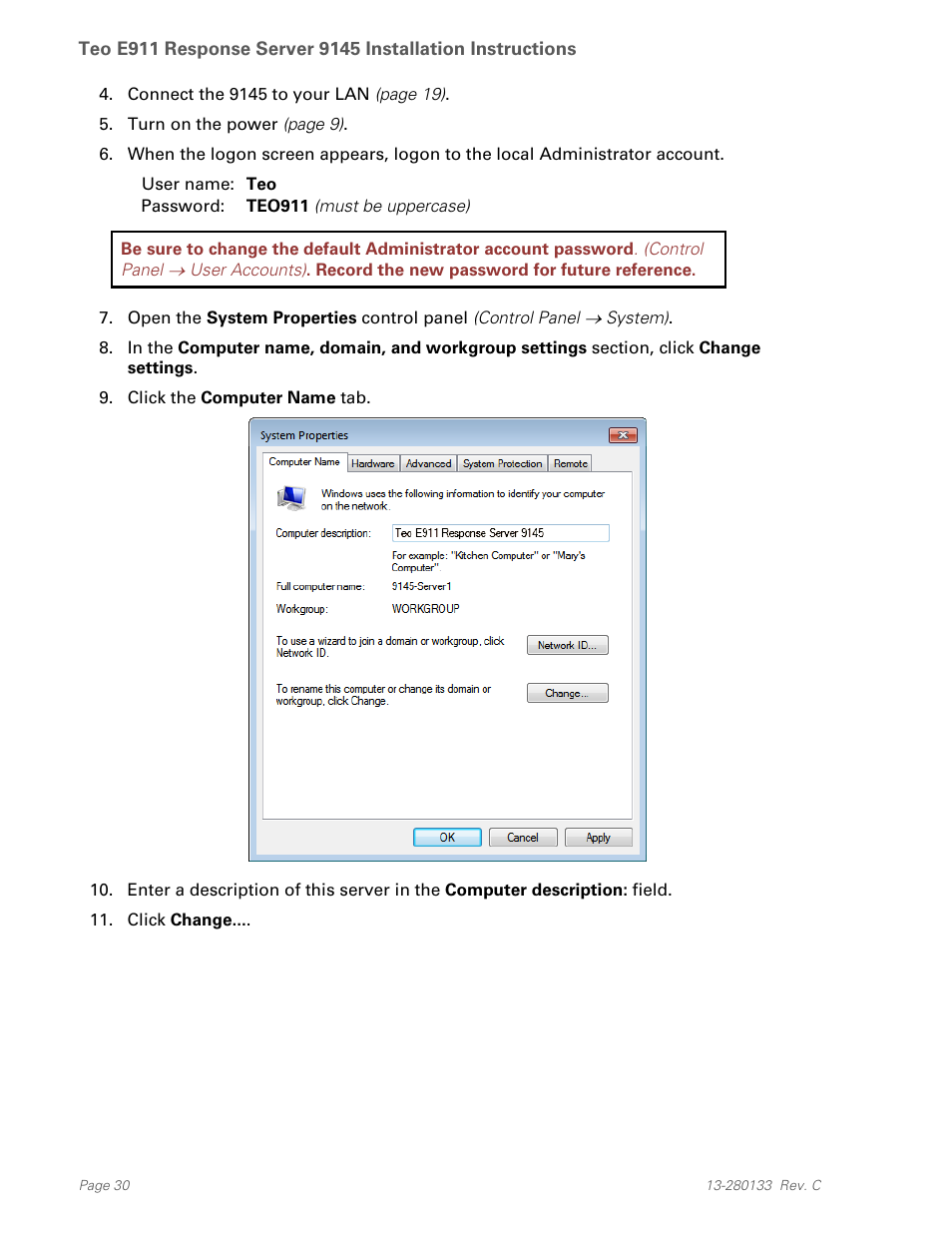 Teo E911 Response System Installation User Manual | Page 30 / 90