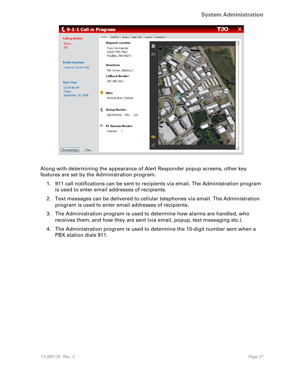 Teo E911 Response System Installation User Manual | Page 37 / 90