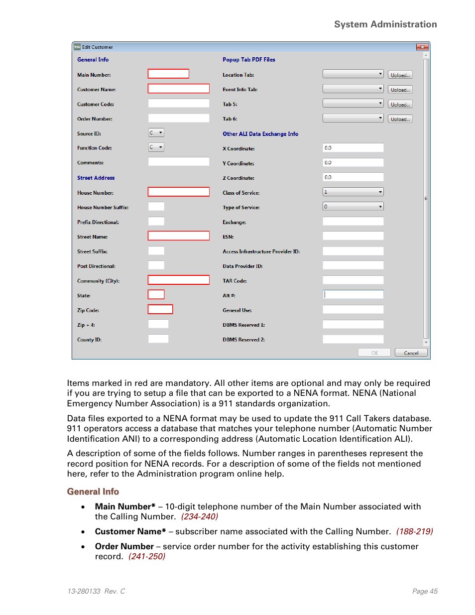 General info | Teo E911 Response System Installation User Manual | Page 45 / 90