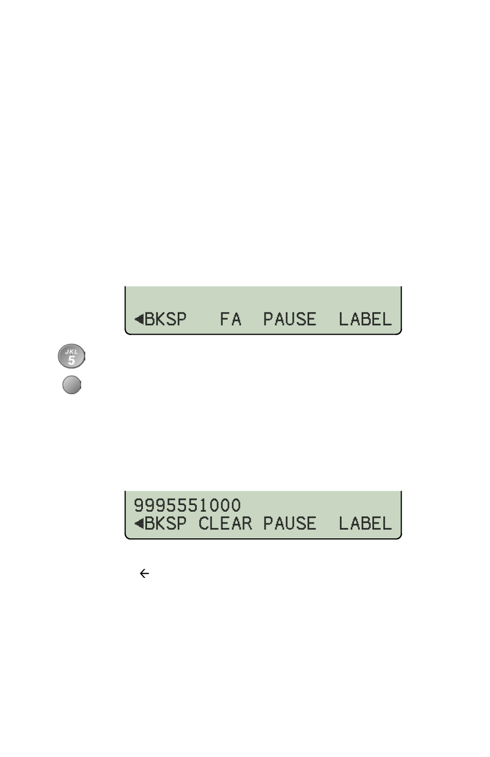 Speed dial keys, Bksp fa pause label | Teo 8810 ISDN Phone User Manual | Page 35 / 64