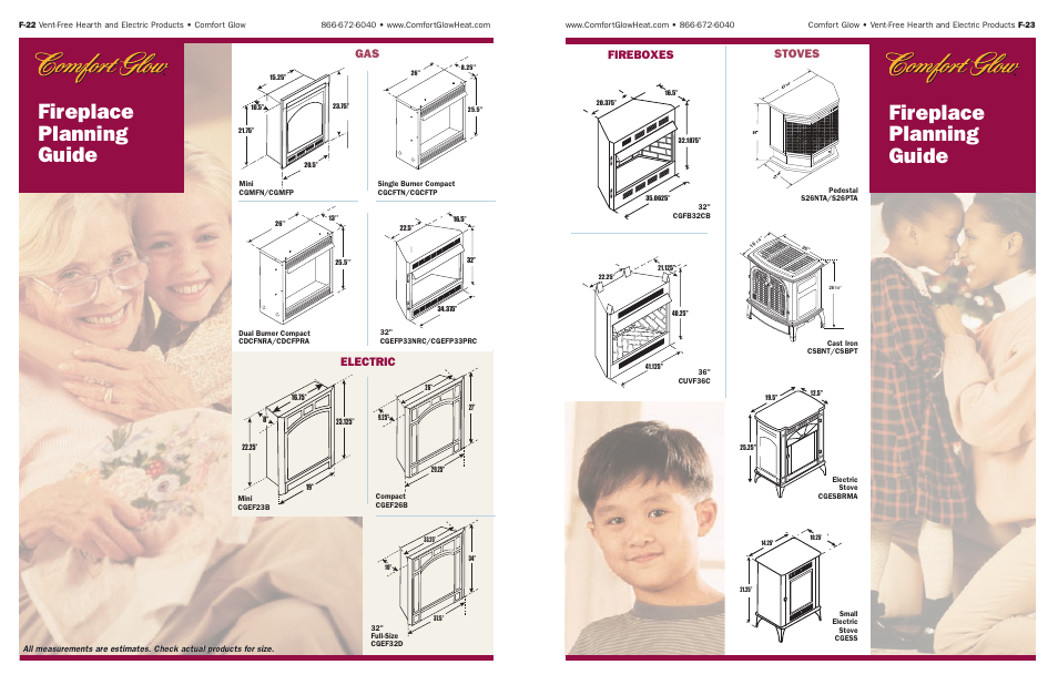 Fireplace planning guide, Electric, Stoves | Fireboxes | Desa Tech Vent-Free Gas and Electric Hearth User Manual | Page 12 / 13