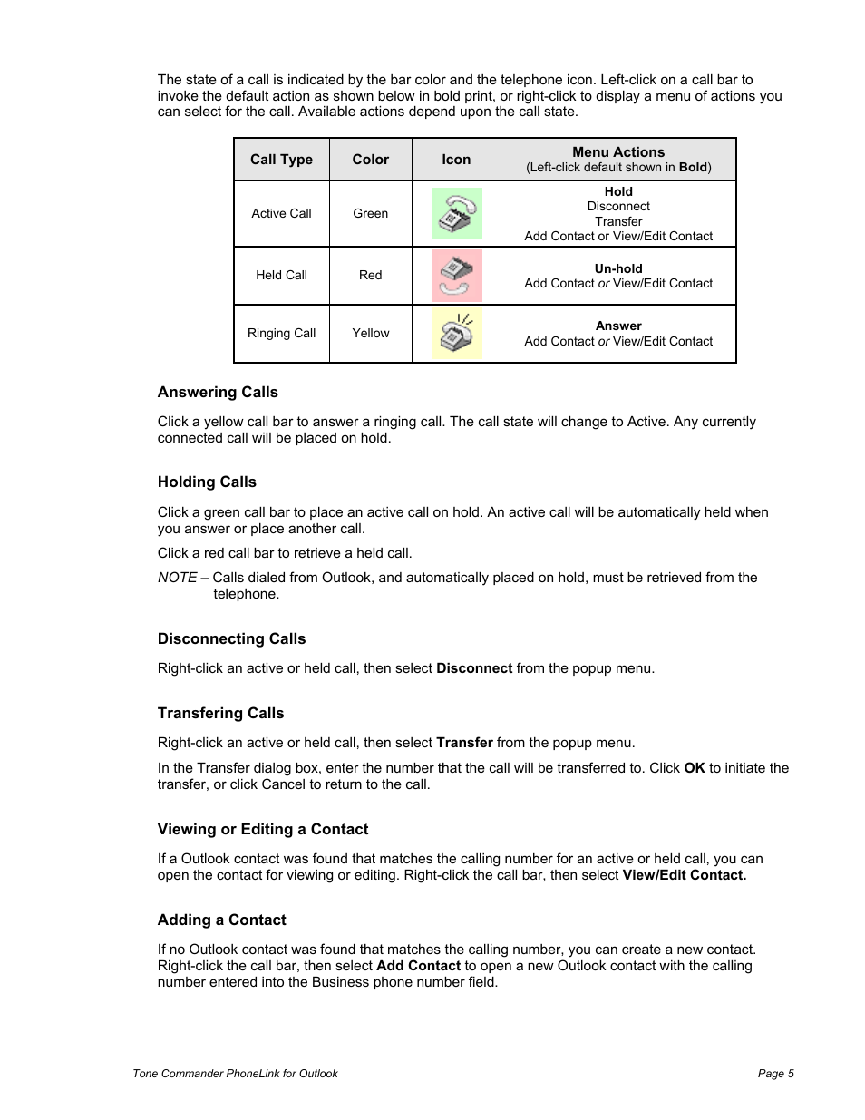 Teo PhoneLink for Outlook User Manual | Page 5 / 10