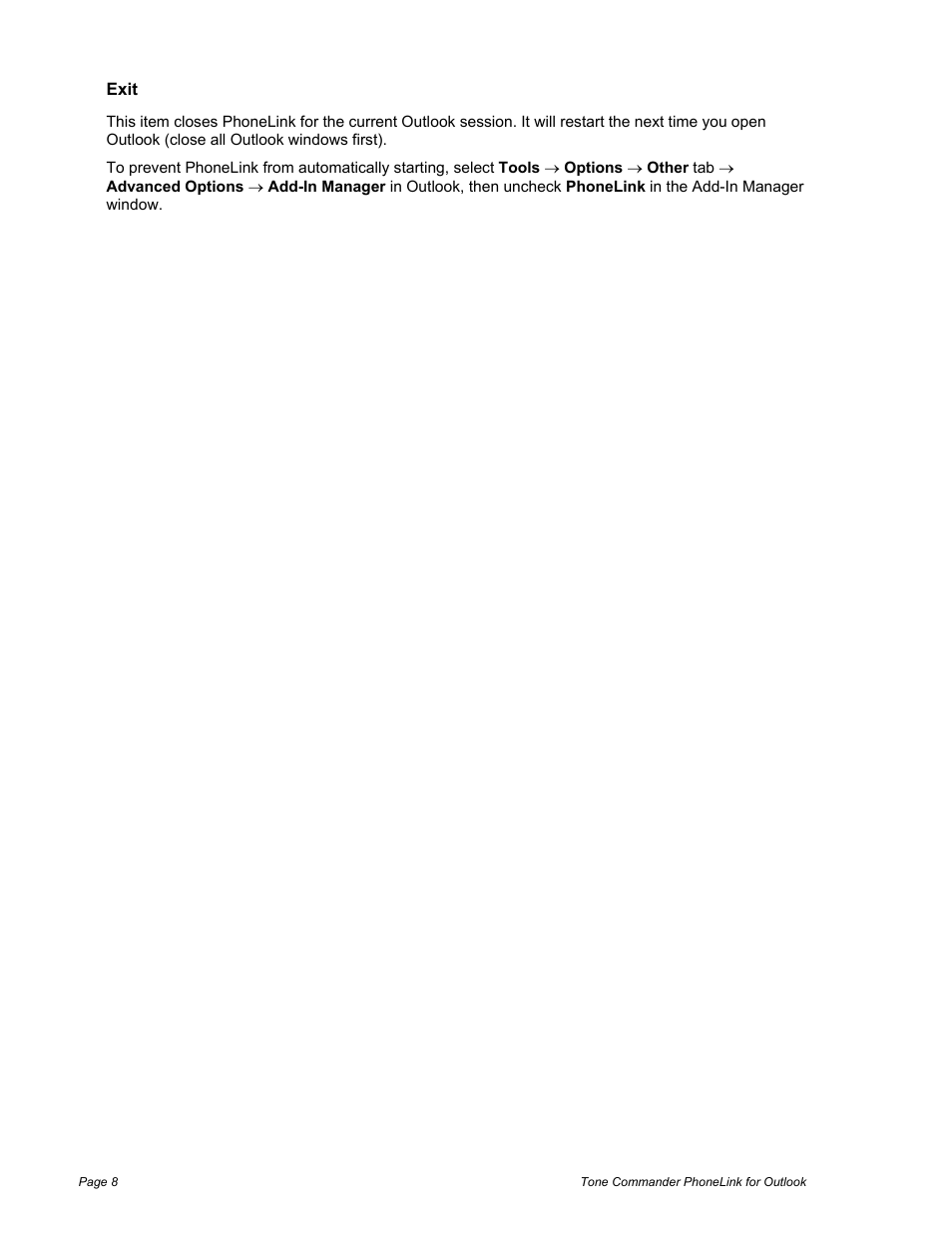 Teo PhoneLink for Outlook User Manual | Page 8 / 10