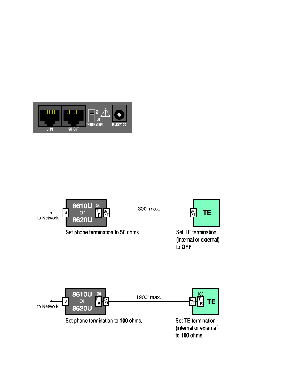 Set the termination switch on the telephone | Teo 8610 ISDN Phone Installation User Manual | Page 12 / 52