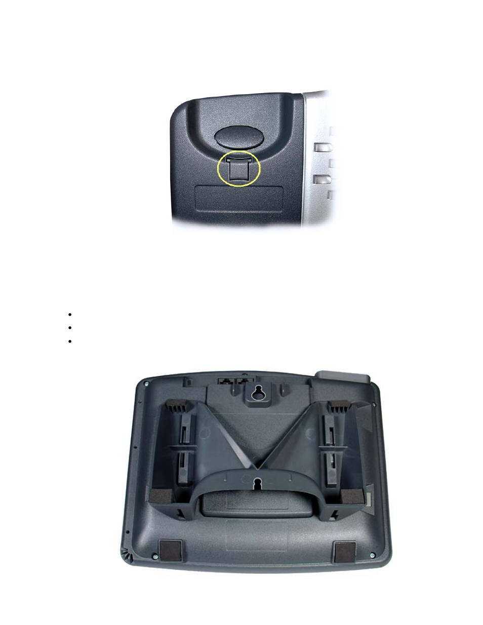 Wall mounting, Handset retainer clip, low desktop applications | Teo 8610 ISDN Phone Installation User Manual | Page 15 / 52